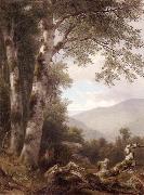 Asher Brown Durand Landscape with Birches oil painting on canvas